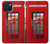S0058 ロンドン〔イギリス〕の赤い電話ボックス Classic British Red Telephone Box iPhone 15 バックケース、フリップケース・カバー