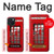 S0058 ロンドン〔イギリス〕の赤い電話ボックス Classic British Red Telephone Box iPhone 15 バックケース、フリップケース・カバー