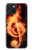 S0493 音楽ノート火災 Music Note Burn iPhone 15 バックケース、フリップケース・カバー