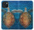 S1249 青い海亀 Blue Sea Turtle iPhone 15 バックケース、フリップケース・カバー