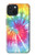 S1697 絞り染め カラフルなグラフィックプリント Tie Dye Colorful Graphic Printed iPhone 15 バックケース、フリップケース・カバー