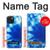 S1869 絞り染めブルー Tie Dye Blue iPhone 15 バックケース、フリップケース・カバー