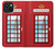 S2059 イングランドクラシック英国の電話ボックスミニマリスト England Classic British Telephone Box Minimalist iPhone 15 バックケース、フリップケース・カバー