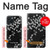 S2544 黒花柄の着物 Japanese Kimono Style Black Flower Pattern iPhone 15 バックケース、フリップケース・カバー