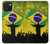 S2981 ブラジルサッカー Brazil Football Soccer Map Flag iPhone 15 バックケース、フリップケース・カバー