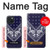 S3357 ネイビーブルーバンダナパターン Navy Blue Bandana Pattern iPhone 15 バックケース、フリップケース・カバー