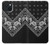 S3363 黒バンダナ Bandana Black Pattern iPhone 15 バックケース、フリップケース・カバー