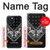 S3363 黒バンダナ Bandana Black Pattern iPhone 15 バックケース、フリップケース・カバー