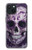 S3582 紫の頭蓋骨 Purple Sugar Skull iPhone 15 バックケース、フリップケース・カバー