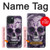 S3582 紫の頭蓋骨 Purple Sugar Skull iPhone 15 バックケース、フリップケース・カバー