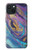 S3676 カラフルな抽象的な大理石の石 Colorful Abstract Marble Stone iPhone 15 バックケース、フリップケース・カバー