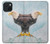 S3843 白頭ワシと氷 Bald Eagle On Ice iPhone 15 バックケース、フリップケース・カバー