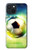 S3844 輝くサッカー サッカーボール Glowing Football Soccer Ball iPhone 15 バックケース、フリップケース・カバー