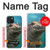 S3871 かわいい赤ちゃんカバ カバ Cute Baby Hippo Hippopotamus iPhone 15 バックケース、フリップケース・カバー