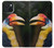 S3876 カラフルなサイチョウ Colorful Hornbill iPhone 15 バックケース、フリップケース・カバー