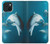 S3878 イルカ Dolphin iPhone 15 バックケース、フリップケース・カバー