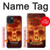 S3881 ファイアスカル Fire Skull iPhone 15 バックケース、フリップケース・カバー