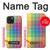 S3942 LGBTQ レインボーチェック柄タータンチェック LGBTQ Rainbow Plaid Tartan iPhone 15 バックケース、フリップケース・カバー