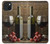S1316 ブドウのボトルと赤ワインのグラス Grapes Bottle and Glass of Red Wine iPhone 15 Plus バックケース、フリップケース・カバー