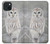S1566 白フクロウ シロフクロウ Snowy Owl White Owl iPhone 15 Plus バックケース、フリップケース・カバー