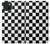 S1611 チェッカーボード Black and White Check Chess Board iPhone 15 Plus バックケース、フリップケース・カバー