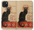 S2739 チャットノワール 黒猫 ヴィンテージ Chat Noir Black Cat Vintage iPhone 15 Plus バックケース、フリップケース・カバー