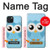 S3029 かわいい青いフクロウ Cute Blue Owl iPhone 15 Plus バックケース、フリップケース・カバー