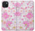 S3036 ピンクフラワーフローラ Pink Sweet Flower Flora iPhone 15 Plus バックケース、フリップケース・カバー