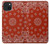 S3355 赤バンダナパターン Bandana Red Pattern iPhone 15 Plus バックケース、フリップケース・カバー