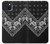 S3363 黒バンダナ Bandana Black Pattern iPhone 15 Plus バックケース、フリップケース・カバー
