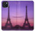 S3447 エッフェルパリの夕日 Eiffel Paris Sunset iPhone 15 Plus バックケース、フリップケース・カバー