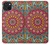 S3694 ヒッピーアートパターン Hippie Art Pattern iPhone 15 Plus バックケース、フリップケース・カバー