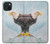 S3843 白頭ワシと氷 Bald Eagle On Ice iPhone 15 Plus バックケース、フリップケース・カバー