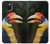 S3876 カラフルなサイチョウ Colorful Hornbill iPhone 15 Plus バックケース、フリップケース・カバー
