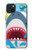 S3947 サメのヘリコプターの漫画 Shark Helicopter Cartoon iPhone 15 Plus バックケース、フリップケース・カバー