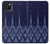 S3950 テキスタイル タイ ブルー パターン Textile Thai Blue Pattern iPhone 15 Plus バックケース、フリップケース・カバー