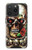 S0753 スカル 翼 バラ パンク Skull Wing Rose Punk iPhone 15 Pro バックケース、フリップケース・カバー