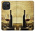 S2042 ブドウのボトルと赤ワインのグラス A Grape Vineyard Grapes Bottle and Glass of Red Wine iPhone 15 Pro バックケース、フリップケース・カバー