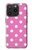 S2358 ピンクの水玉 Pink Polka Dots iPhone 15 Pro バックケース、フリップケース・カバー