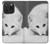 S2569 ホワイト北極キツネ White Arctic Fox iPhone 15 Pro バックケース、フリップケース・カバー