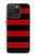 S2638 黒と赤のストライプ Black and Red Striped iPhone 15 Pro バックケース、フリップケース・カバー