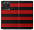 S2638 黒と赤のストライプ Black and Red Striped iPhone 15 Pro バックケース、フリップケース・カバー