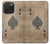 S2928 ヴィンテージスペードのエースカード Vintage Spades Ace Card iPhone 15 Pro バックケース、フリップケース・カバー