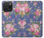 S3265 ヴィンテージ花柄 Vintage Flower Pattern iPhone 15 Pro バックケース、フリップケース・カバー