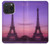 S3447 エッフェルパリの夕日 Eiffel Paris Sunset iPhone 15 Pro バックケース、フリップケース・カバー