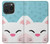 S3542 かわいい猫漫画 Cute Cat Cartoon iPhone 15 Pro バックケース、フリップケース・カバー