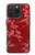 S3817 赤い花の桜のパターン Red Floral Cherry blossom Pattern iPhone 15 Pro バックケース、フリップケース・カバー