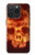 S3881 ファイアスカル Fire Skull iPhone 15 Pro バックケース、フリップケース・カバー