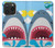 S3947 サメのヘリコプターの漫画 Shark Helicopter Cartoon iPhone 15 Pro バックケース、フリップケース・カバー