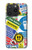 S3960 安全標識ステッカー コラージュ Safety Signs Sticker Collage iPhone 15 Pro バックケース、フリップケース・カバー